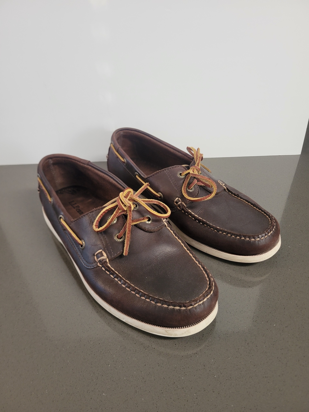 L.L. Bean Casco Bay Leather Boat Shoes - Men's Size 10.5 EE (Wide)